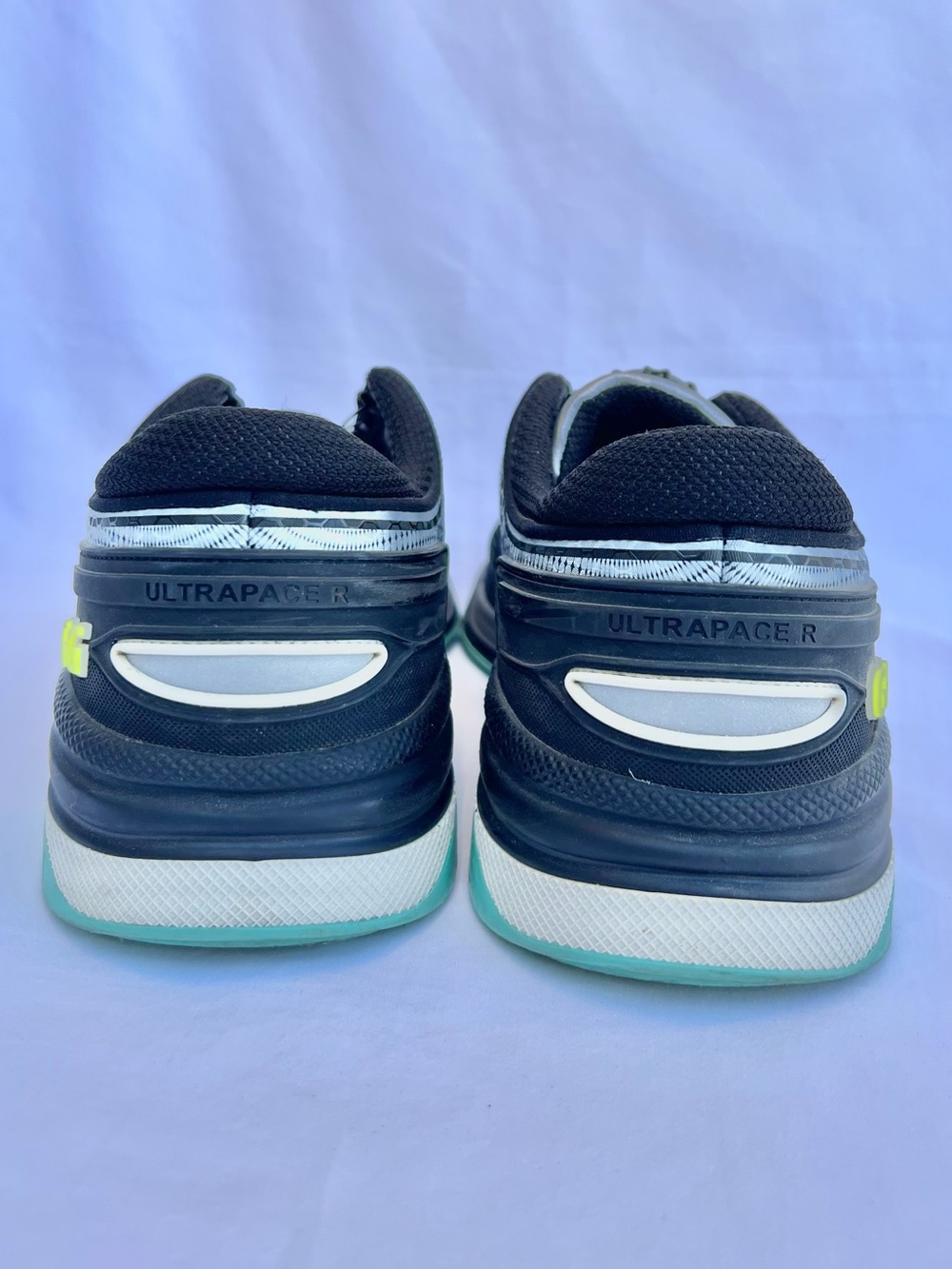Gucci Women’s Ultra Pace R Sneakers Slip On Black Silver Blue Size 38 - Picture 8 of 15
